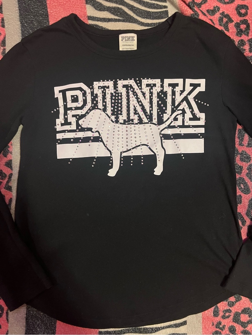 PINK Victoria's Secret rhinestone long sleeve shirt